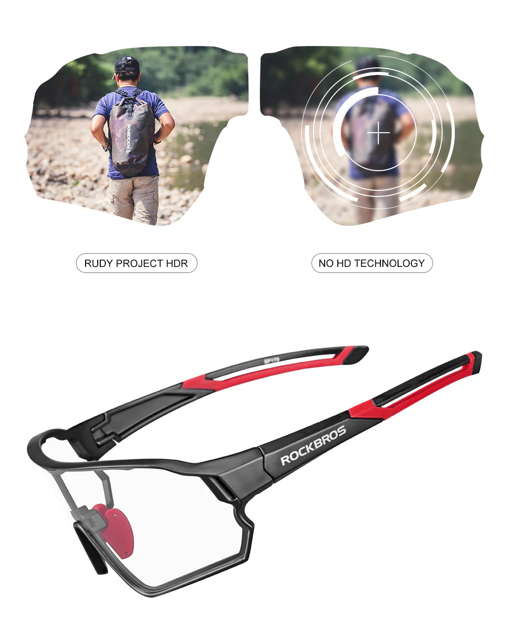 ROCKBROS Full Frame Photochromic Sunglasses - Image 5